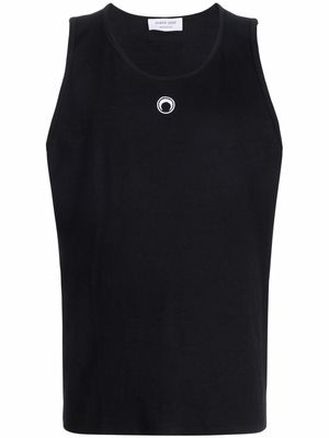 Marine Serre Crescent Moon logo-embroidered tank top - Black