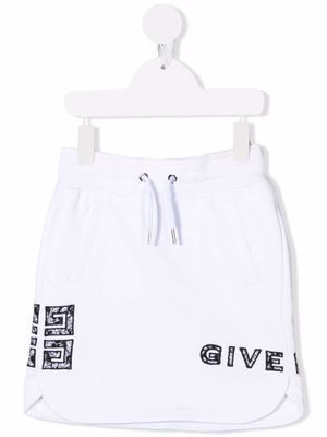Givenchy Kids 4G drawstring-waist skirt - White