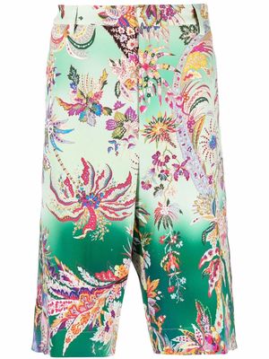 ETRO floral-print bermuda shorts - Green