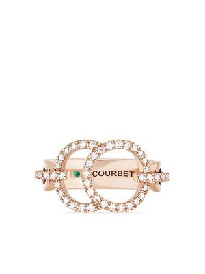 Courbet 18kt recycled rose gold CELESTE laboratory-grown diamond full pavé ring - Pink
