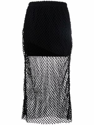Marques'Almeida jersey-knit net skirt - Black
