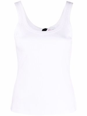 RED Valentino bow-detail tank top - White