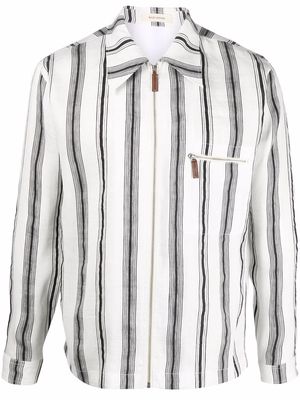 Wales Bonner stripe-print shirt - Black