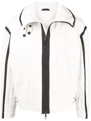 Giorgio Armani contrast-trim blouson jacket - White