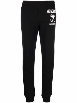 Moschino logo-print slim-fit joggers - Black