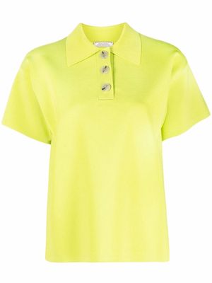 Nina Ricci button-front short-sleeved polo shirt - Green