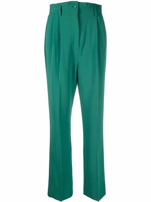 DVF Diane von Furstenberg high-waisted straight-leg trousers - Green