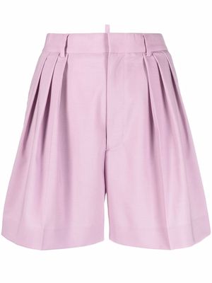 Dsquared2 high-waisted pleated shorts - Purple