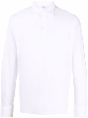 Mazzarelli Ice long-sleeved cotton polo shirt - White