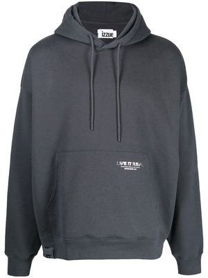 izzue tiger-print hoodie - Grey