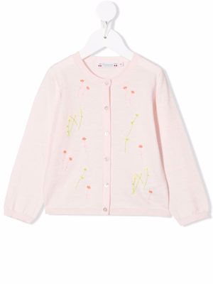 Bonpoint Ayla embroidered cardigan - Pink