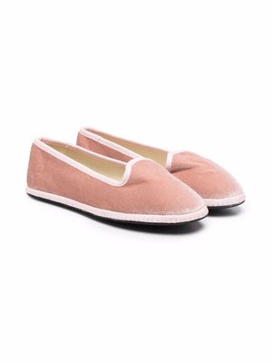 Siola slip-on velvet loafers - Pink
