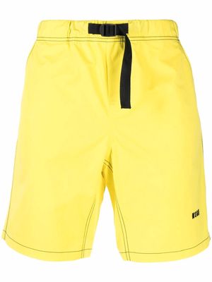 MSGM contrast stitching track shorts - Yellow