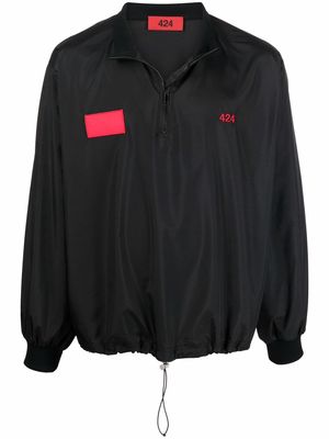 424 logo-embroidered windbreaker jacket - Black