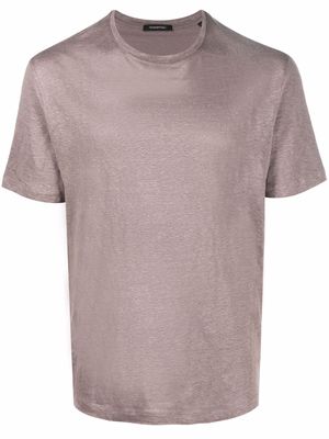 Ermenegildo Zegna short-sleeve linen T-shirt - Brown