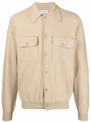 Lemaire collared button-front flap-pocket cardigan - Neutrals