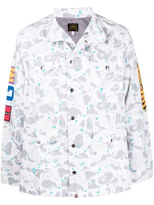 A BATHING APE® Shark camouflage-print jacket - Multicolour