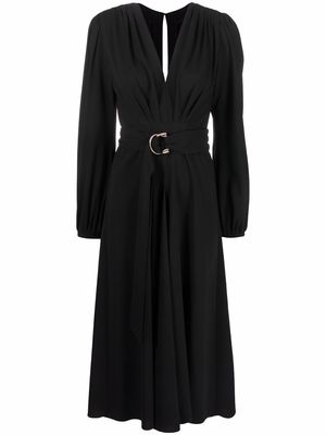 Maria Lucia Hohan V-neck long-sleeve dress - Black