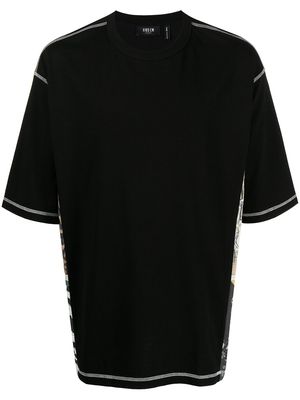 FIVE CM graphic-panelled T-shirt - Black