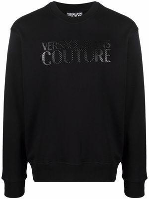 Versace Jeans Couture logo-print crew neck sweater - Black