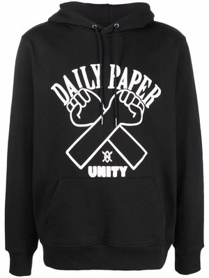 Daily Paper Milo graphic-print hoodie - Black