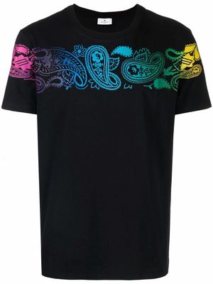 ETRO gradiant paisley-print T-shirt - Black
