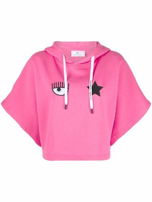 Chiara Ferragni cropped Logomania hoodie - Pink