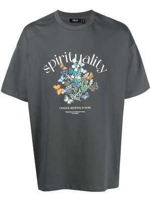 FIVE CM Spirituality graphic-print T-shirt - Grey
