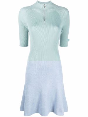 LANVIN two-tone knitted dress - Blue