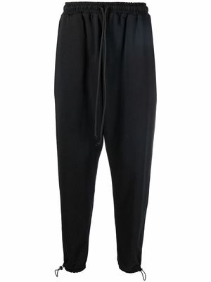 Alchemy drop-crotch tapered track trousers - Black
