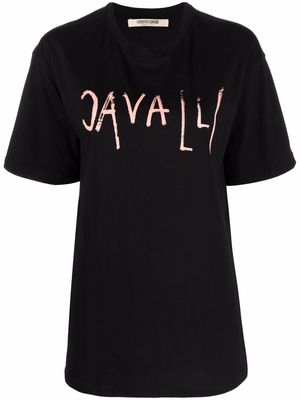 Roberto Cavalli logo-print T-shirt - Black