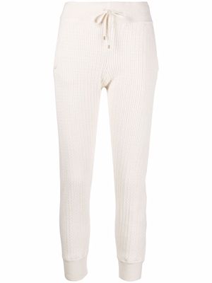 Lauren Ralph Lauren Lisha ribbed-knit cropped trousers - White