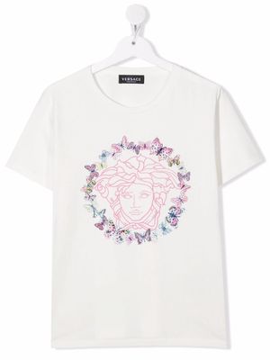 Versace Kids medusa-print short-sleeve T-shirt - White