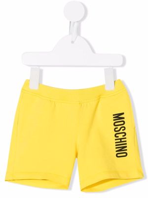 Moschino Kids logo-print shorts - Yellow