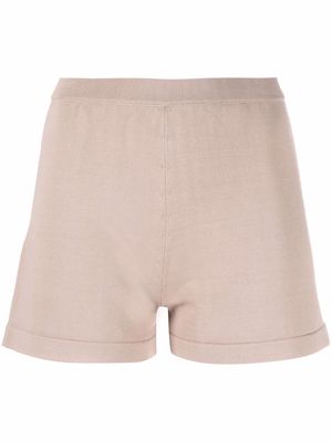 Federica Tosi high-waisted knit shorts - Neutrals