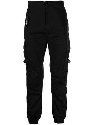 izzue tapered cargo trousers - Black