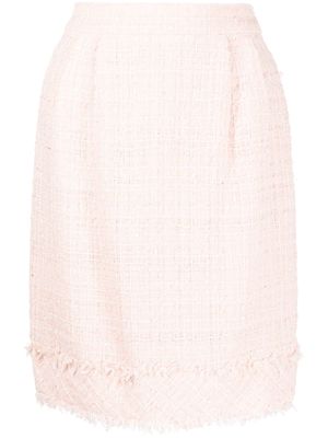 Chanel Pre-Owned 2010 tweed pencil skirt - Pink