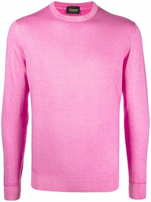 Drumohr crew-neck cashmere-silk jumper - Pink