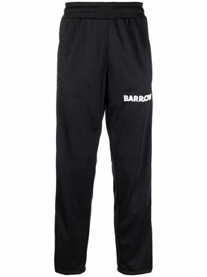 BARROW rainbow-stripe straight-leg trousers - Black