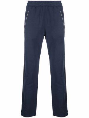 Ermenegildo Zegna contrast-trim slim-fit track pants - Blue