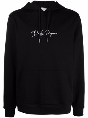 Daily Paper Escript embroidered-logo pullover hoodie - Black