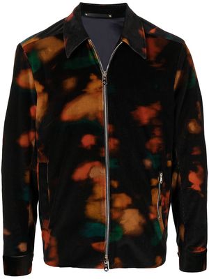 PAUL SMITH abstract-print zip-up jacket - Black