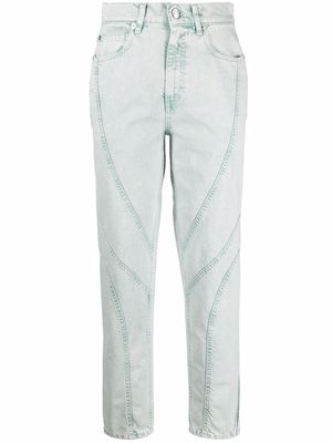 IRO high-waisted panelled jeans - Green