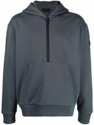 Moncler half-zip logo-print hoodie - Blue