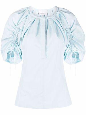 3.1 Phillip Lim ruched puff-sleeve blouse - Blue