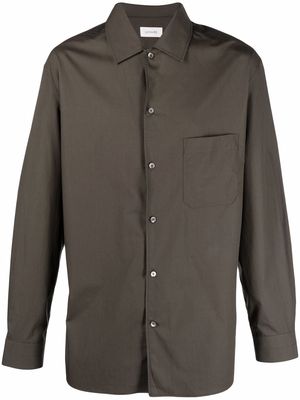 Lemaire long-sleeve cotton shirt - Brown