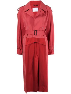 Toga Pulla high-low trench coat - Pink