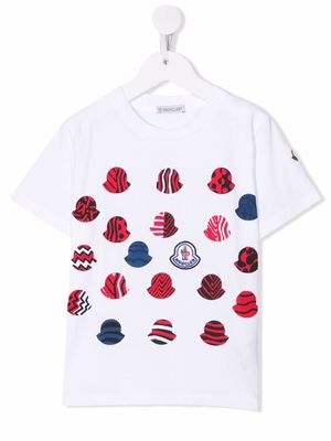 Moncler Enfant assorted logo graphic T-shirt - White