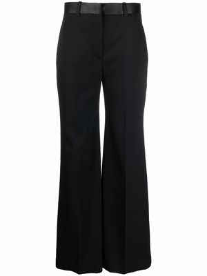 Victoria Beckham contrast-waist tailored trousers - Black