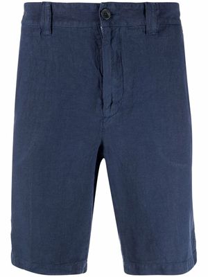 120% Lino linen Bermuda shorts - Blue
